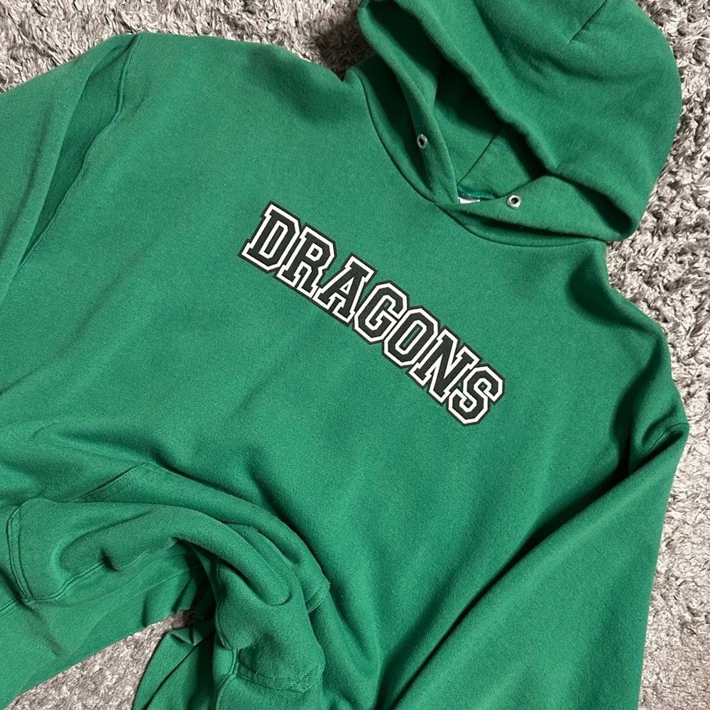Vintage Dragons Green Hoodie
